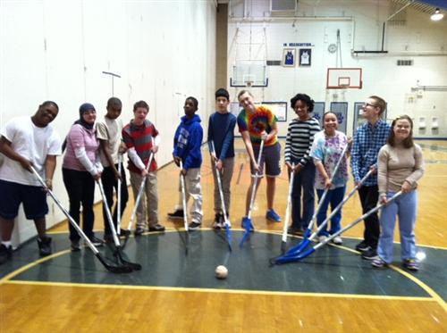 Independence starting Floor Hockey unit 